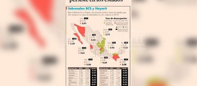 Registra BCS reducción en tasa de desempleo a nivel nacional
