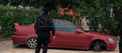 Detiene SSPE a dos personas y localiza cinco vehículos robados