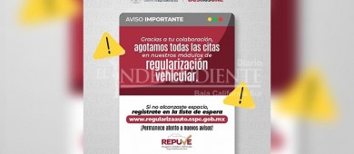 Aperturan en BCS lista de espera para autos “Chocolate” pendientes a regularizar