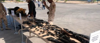 Destruye el Ejército Mexicano 187 armas incautadas en BCS