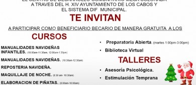 ¡Atención CSL y SJC! DIF Los Cabos está ofreciendo nuevos cursos y talleres