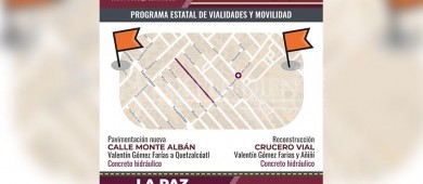 Este lunes inician trabajos de pavimentación en vialidades de Santa Rosalía y La Paz