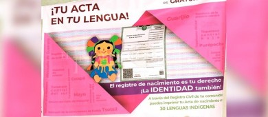 Inicia en La Paz el programa de elaboración de actas de nacimiento en lenguas indígenas