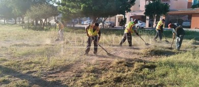 Continúa Servicios Públicos con la limpieza de parques y bulevares de La Paz