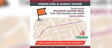 Por iniciar gobierno del estado la rehabilitación de los bulevares Pino Payas y Camino Real