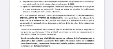Anuncia SNTE que este lunes regresa magisterio de BCS a las aulas