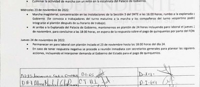 Alistan trabajadores educativos de BCS suspensión de clases el 24 de noviembre