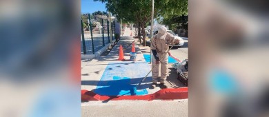 Seguridad Pública de La Paz, apoya con la rehabilitación de parques