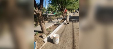 Seguridad Pública de La Paz, apoya con la rehabilitación de parques