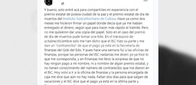 Ganador del premio estatal de poesía reclama pago; en septiembre fue el concurso
