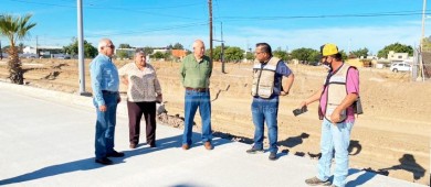 Supervisa gobernador VCC obras de pavimentación en La Paz