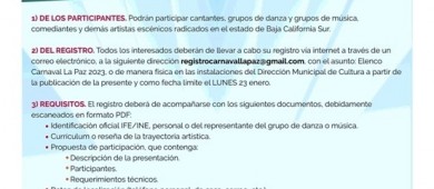 Convocan a artistas a concursar por el Carnaval La Paz 2023