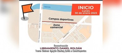 Este lunes inicia la reconstrucción de la extensión del libramiento Daniel Roldán