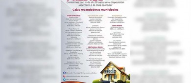 Más de 20 cajas recaudadoras están disponibles para el pago del predial; cumple y aprovecha los beneficios que otorga el Gobierno de Los Cabos