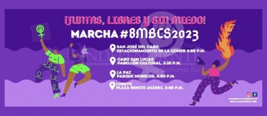 Preparan colectivas de BCS actividades por el día Internacional de la Mujer