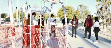 Supervisa Alcaldesa La Paz, obra del Parque de El Centenario