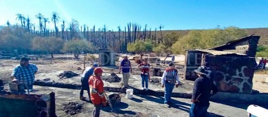 Tres órdenes de gobierno evalúan daños en sierra de El Patrocinio en Mulegé