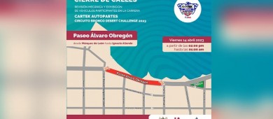 Cerrarán el malecón de La Paz por revisión mecánica de vehículos participantes en "Cartek Autopartes Circuito Bronco Desert Challenge 2023"