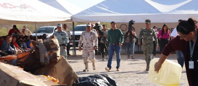 Encabeza mesa de seguridad acto de incineración de narcóticos