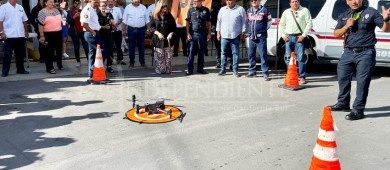 Estrenan Bomberos CSL un dron especializado en Búsqueda y Rescate