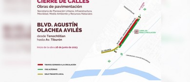 Este lunes se realizará el cierre de la circulación en los bulevares Forjadores y Agustín Olachea