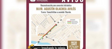 Gobierno estatal continuará mejorando los bulevares Forjadores y Olachea