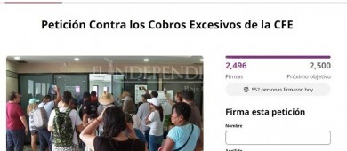 Firmaron 2500 personas una petición de Change.org, por altos costos de luz