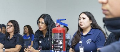 Capacitan a personal de la Policía Municipal en cursos de “Prevención y Combate a Fuegos Incipientes y Manejo de Extintores”