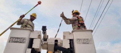 Restablecido el 83% el servicio eléctrico de los afectados por el huracán “Norma”