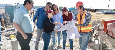 Supervisa Alcaldesa la construcción de la Subcomandancia de Bomberos en Camino Real