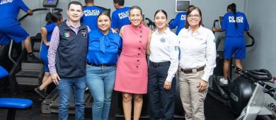 Se inaugura el gimnasio para las y los policías de La Paz