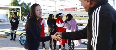 Reitera la alcaldesa de La Paz su compromiso con las y los deportistas paceños