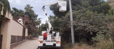 Rehabilita Servicios Públicos más de 40 luminarias en Todos Santos, Las Pocitas y Santa Rita