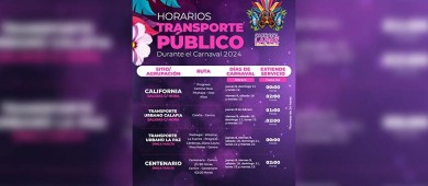 Durante los días del Carnaval La Paz, el transporte Publico ampliará horario