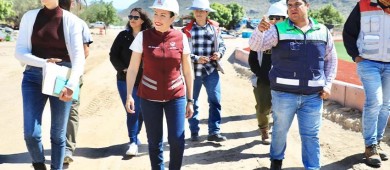 Supervisa alcaldesa obra del Centro Deportivo Municipal “El Piojillo”