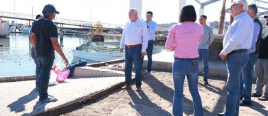 Supervisa el gobernador Castro Cosío avance del 55% de la construcción de varadero La Playita en Santa Rosalía