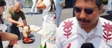 Morenista justifica sacrificio de gallina en el Senado: ‘Son costumbres de pueblos’
