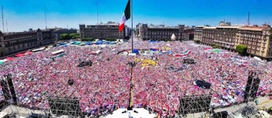 Presume 'Marea Rosa' un millón de asistentes; CDMX calcula 95 mil
