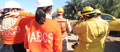 Llevan a cabo curso de capacitación y simulacro contra incendios forestales en la UABCS