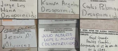 Cientos de mexicanos votan por los desaparecidos en forma de protesta