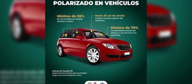 Implementarán operativos para verificar y retirar polarizado no permitido en vehículos