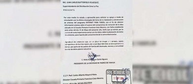 Sociedad de padres de primaria Cota Moreno confrontan a titular de SEP; exigen retiro de antena de CFE