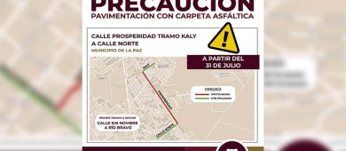 Más de 61 mdp invertirá el gobierno de BCS en nuevas pavimentaciones para La Paz