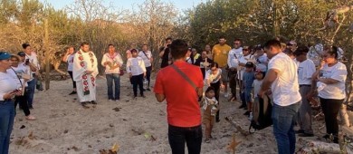 Celebran misa en El Cajoncito por desaparecidos en La Paz