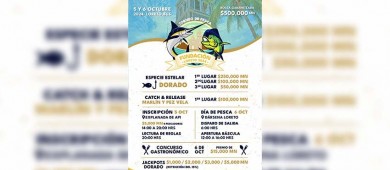Realizarán torneo de pesca "Copa Loreto" con bolsa de medio millón de pesos en premios