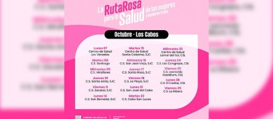 SSA iniciará ruta rosa contra el cáncer de mama en Los Cabos y La Paz