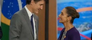 Sheinbaum asegura que Trudeau "no está de acuerdo" en sacar a México del T-MEC