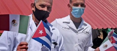 Llegan a México 199 médicos cubanos; trabajarán en hospitales del IMSS Bienestar