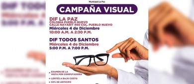 DIF Municipal de La Paz invita a sus jornadas visuales