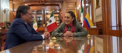 Sheinbaum respalda visión de extender al TMEC a Latinoamérica tras visita de Petro